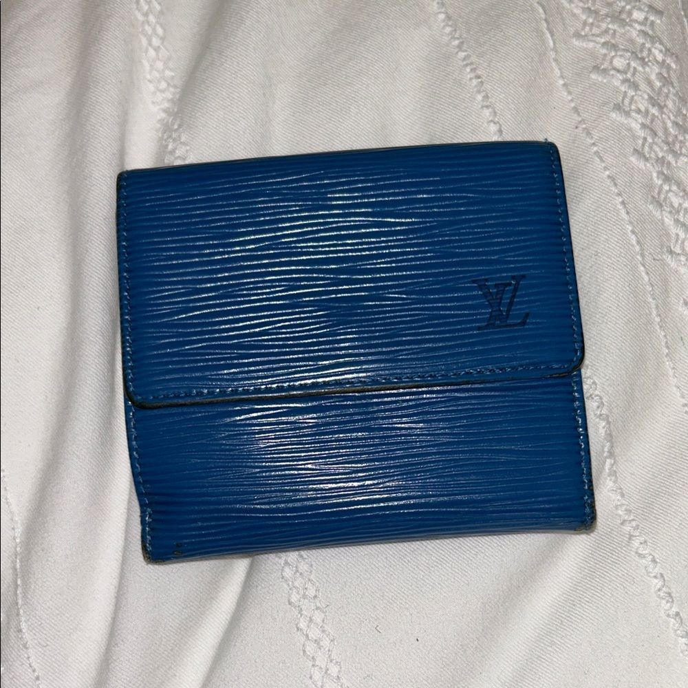 Louis Vuitton Epi leather Elise trifold wallet in blue PROJECT WALLET